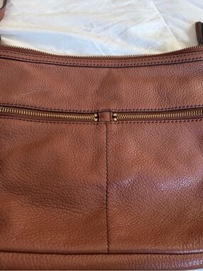 Fossil Brown Leather Crossbody Bag